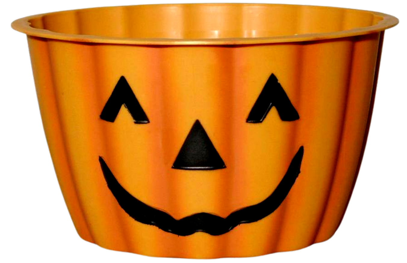 Plastic Pumpkin Planter with Face 10 Inch - 20 per case - Grower